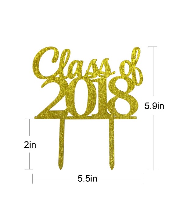 Gold Class of 2018 Cake Topper - Graduation Cake Toppers 2018 ...