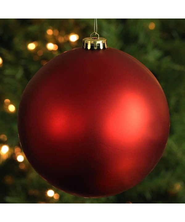 Red Hot Shatterproof Matte Commercial Christmas Ball Ornament 8