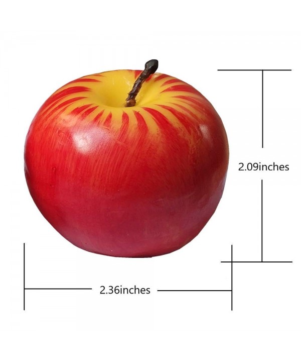 Artificial Fruits Creative Wax Candles Red Apple Shaped Non-Scent ...