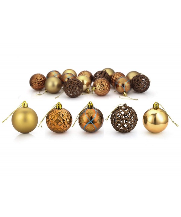 Shatterproof Christmas Ball Ornaments - 30ct 60mm/2.4" Gold Shiny Matte ...