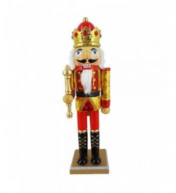 Christmas Holiday Wooden Nutcracker Figure Soldier King with ...