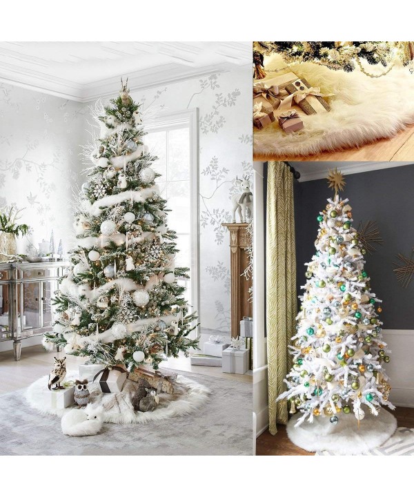 Christmas 35.4 inch Tree Plush Skirt Holiday Tree Ornaments Decoration ...