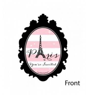 Paris - Ooh La La - Shaped Fill-in Invitations - Birthday Paris Themed ...